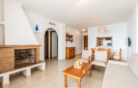 Cozy Apartment with Pool on the beach S.ta Eulalia SEUROS Living Room 5 1 - LeibTour: TOP aparthotels in Ibiza