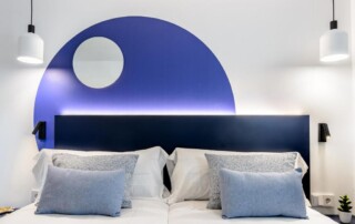 JBQBLUE bedroom headboard - LeibTour: TOP aparthotels in Ibiza