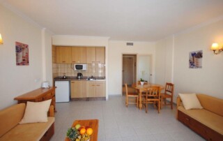 Large comfortable apartment with pool and private parking SEUCALU Living room5 - LeibTour: TOP aparthotels in Ibiza