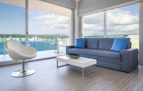 Luxury Pool SPA Gym Apartments AXBEASA Living room 15 - LeibTour: TOP aparthotels in Ibiza