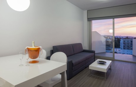 Luxury Pool SPA Gym Apartments AXBEASA Living room10 - LeibTour: TOP aparthotels in Ibiza